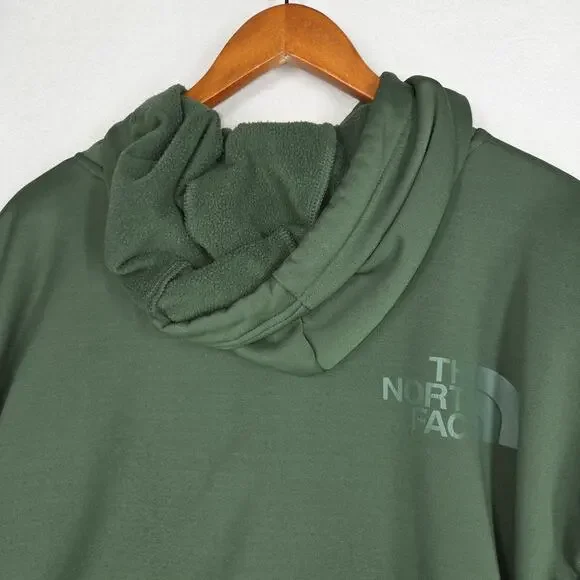 The North Face Hoodie Mens XXL Sweatshirt Pullover Logo Green Winter Cold Fall - Picture 10 of 12